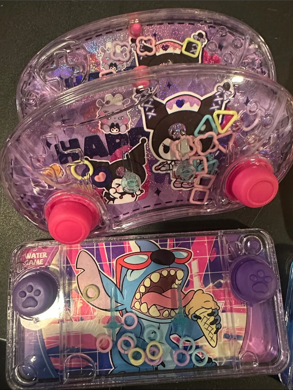 Disney Handheld Water Ring Toss Games - Purple, Blue, Yellow